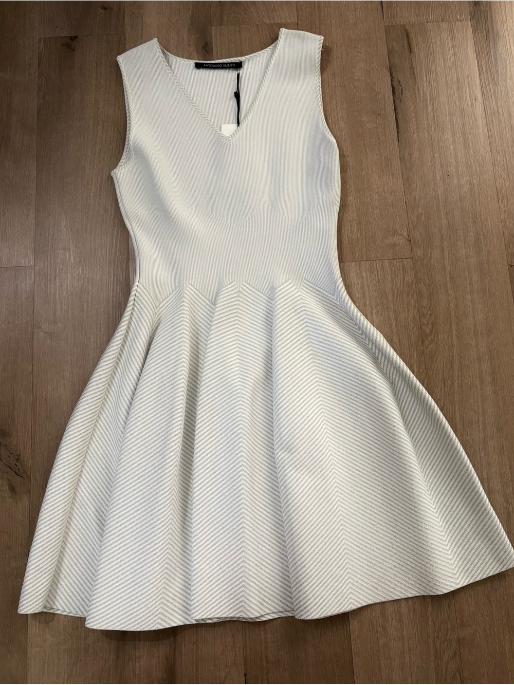 NWT Antonino Valenti Metallic Rhonda Skater Dress - Size 44 (US 8) Retail $825
